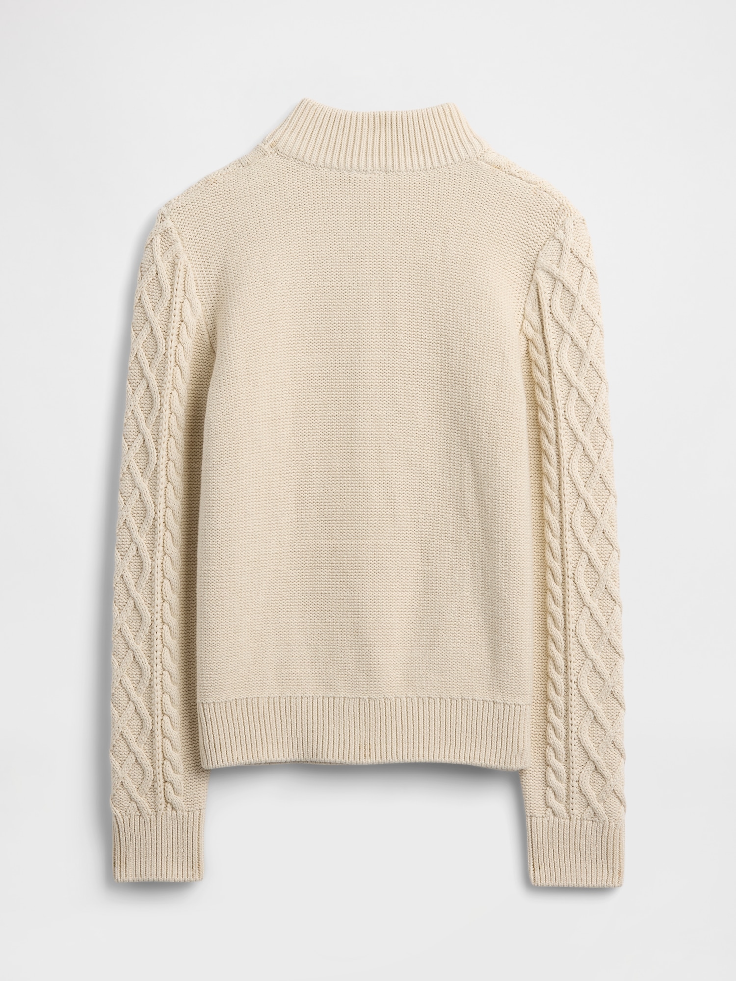 Gap Factory Kids Cable-knit Mockneck Sweater In Neutral