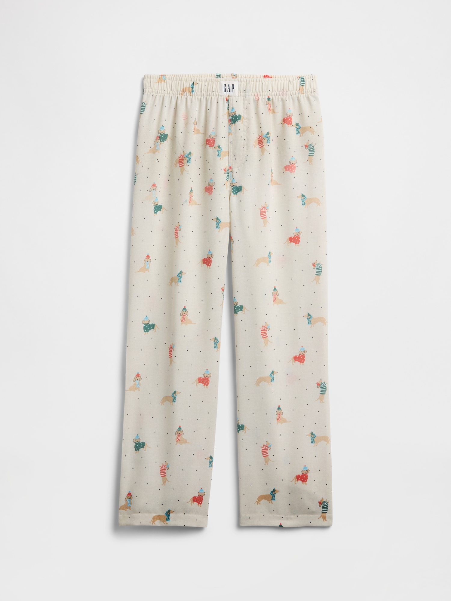 Kids 100% Recycled Flannel PJ Pants - Family Holiday Dog