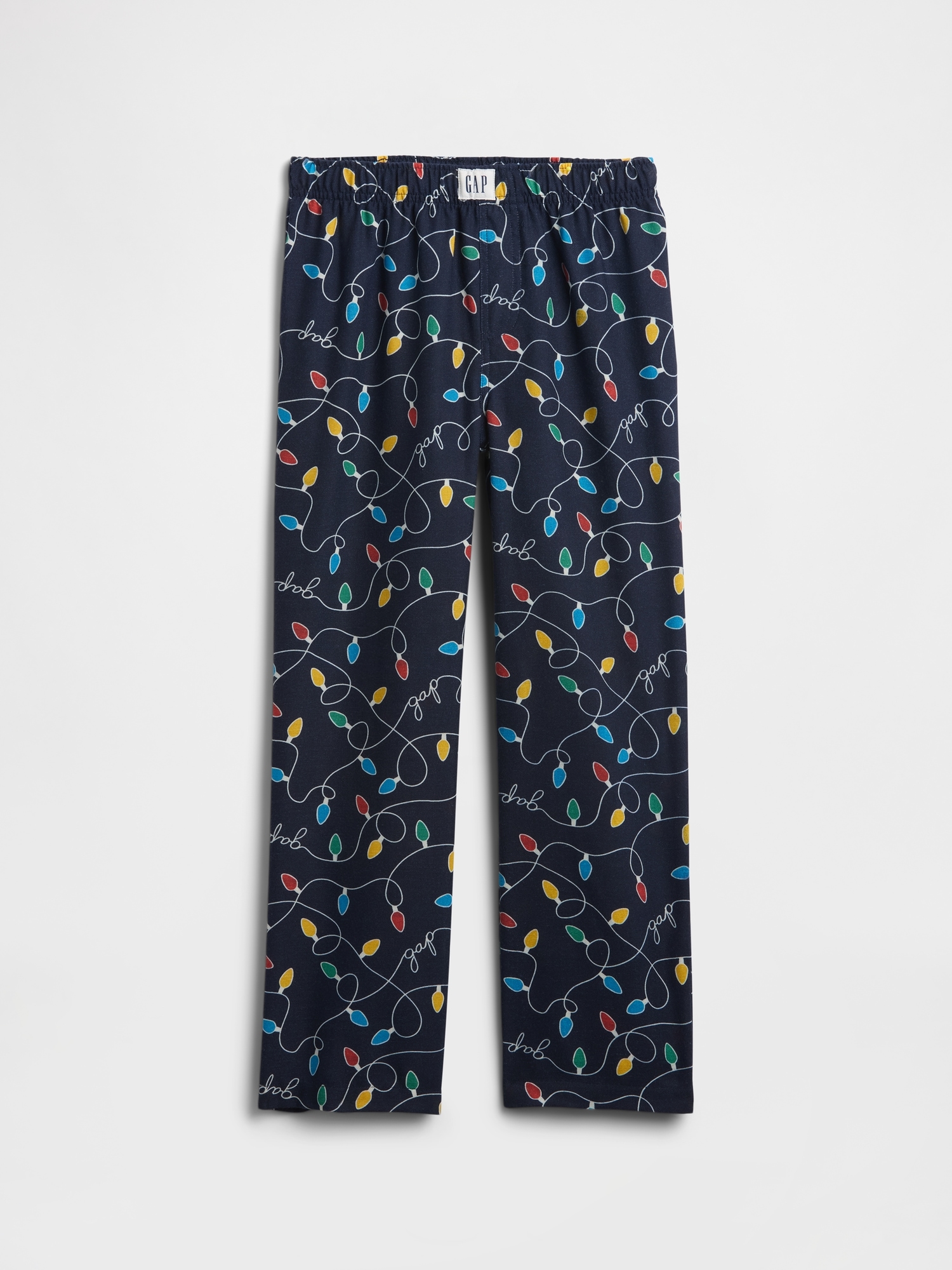 Kids 100% Recycled Flannel PJ Pants - Family Navy Lights