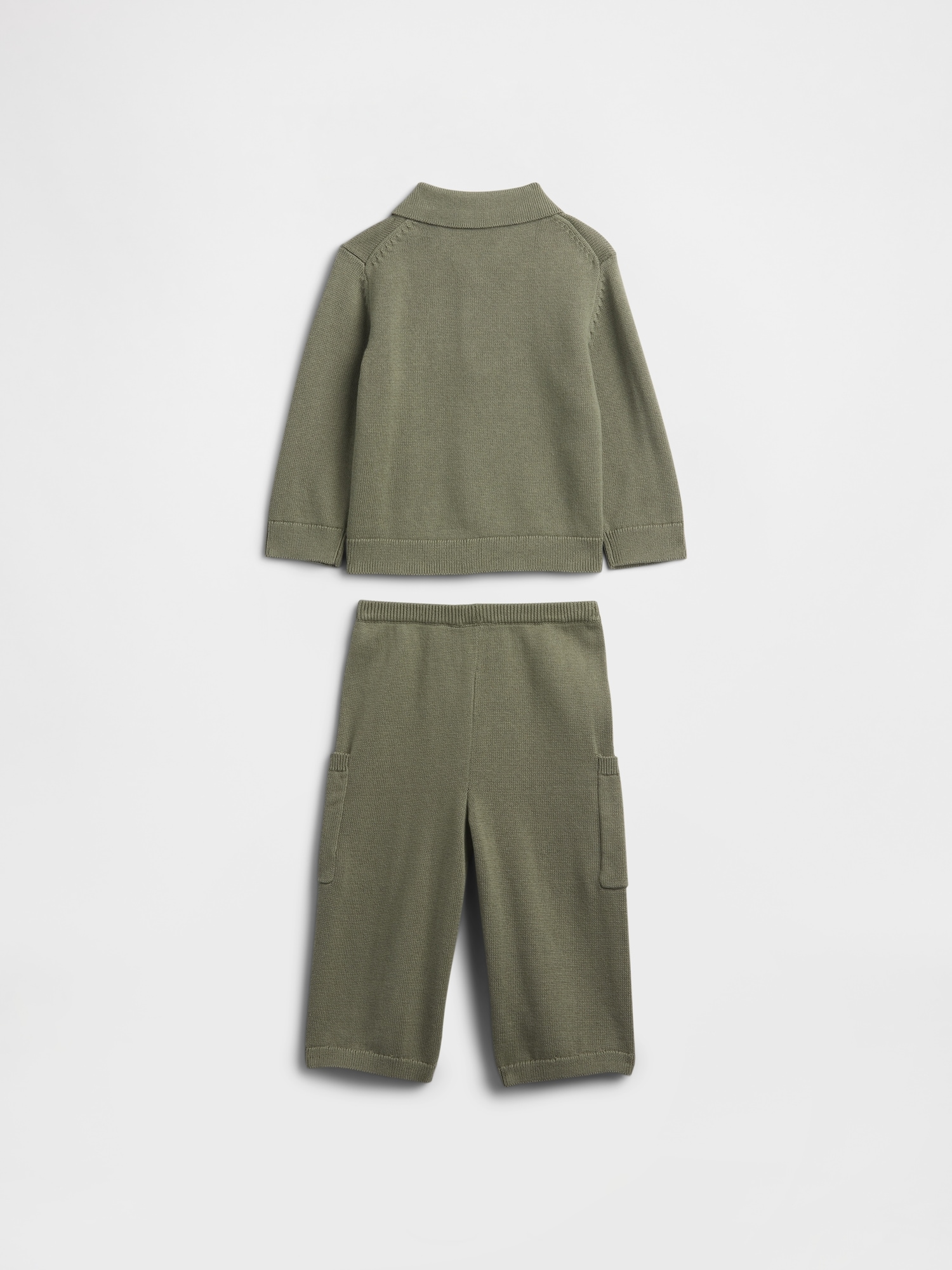 Gap Factory Baby Sweater Two-piece Outfit Set In Green