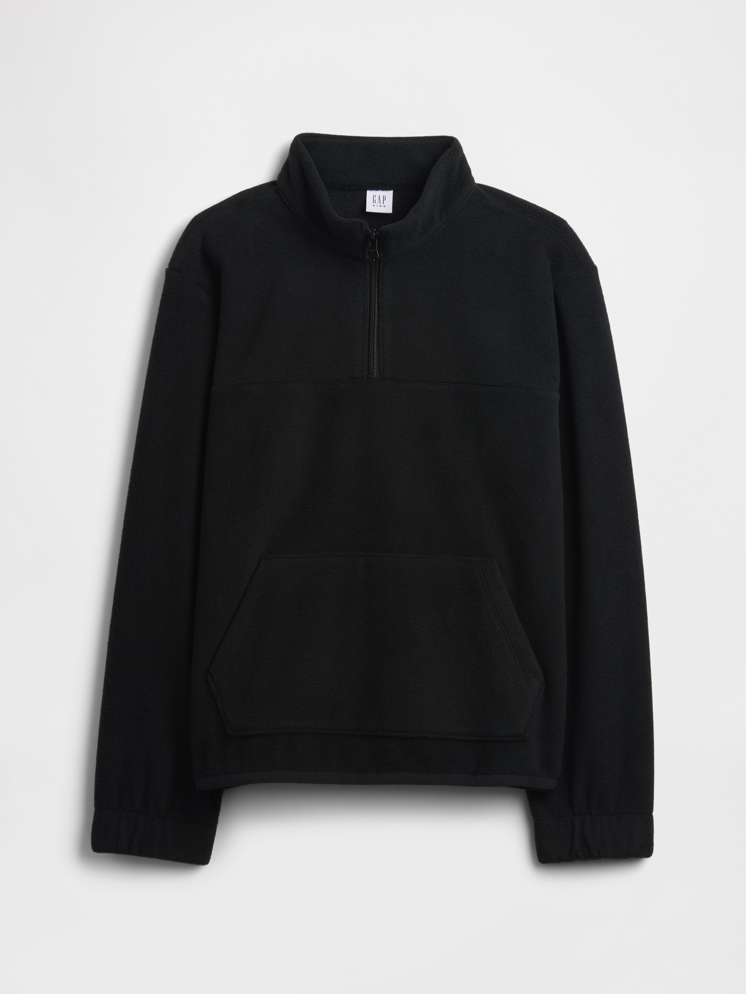 Kids Relaxed Quarter-Zip Sweatshirt - Black