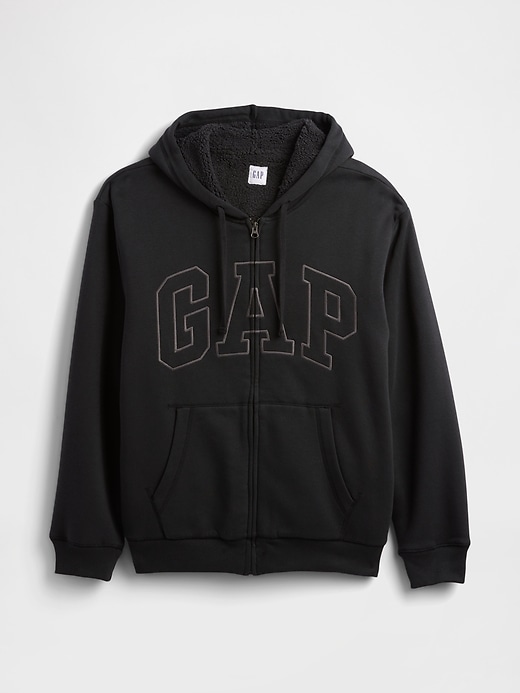Image number 4 showing, Relaxed Gap Logo Sherpa-Lined Zip Hoodie