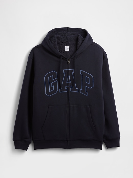 Image number 4 showing, Relaxed Gap Logo Sherpa-Lined Zip Hoodie
