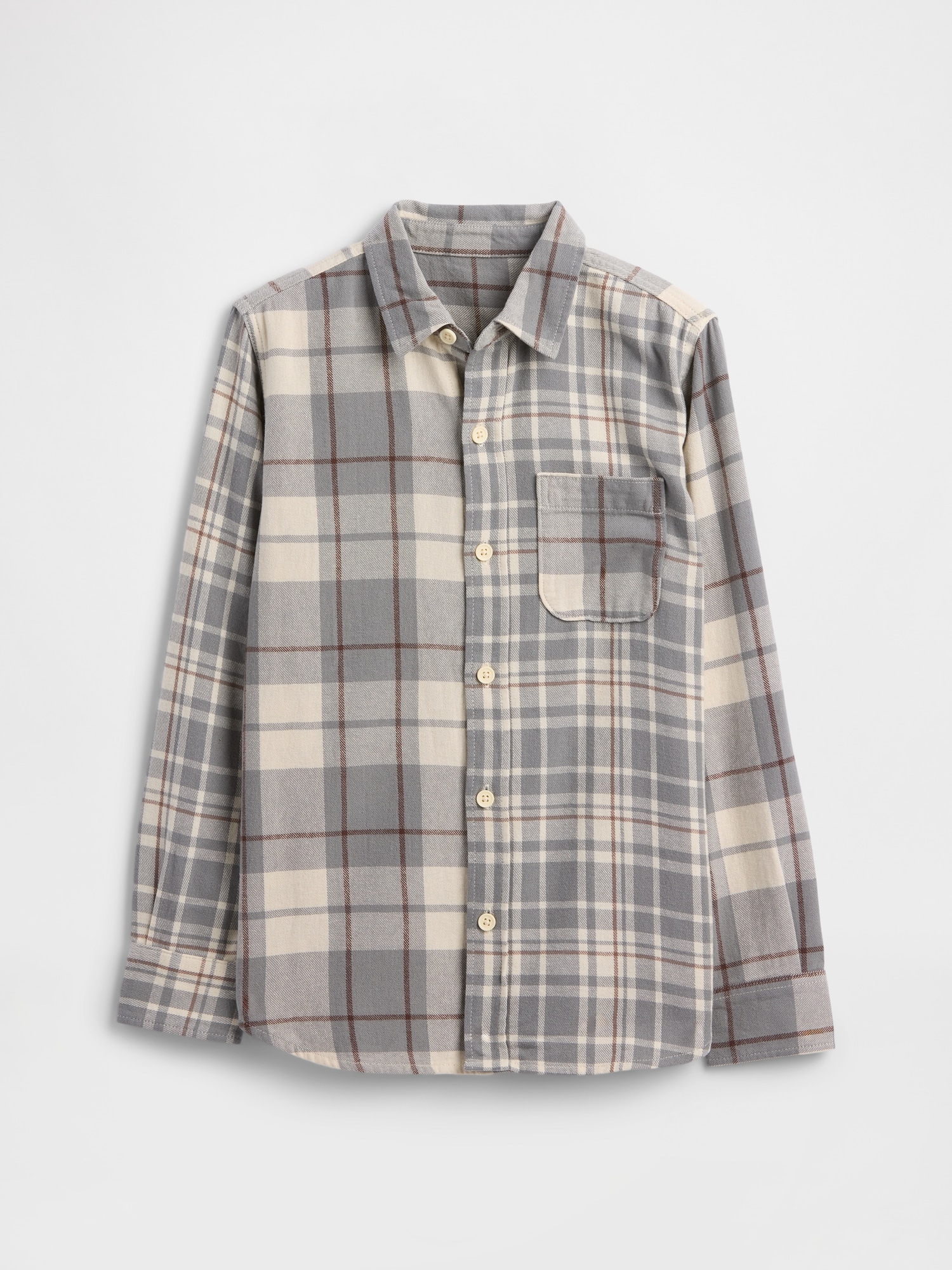 Kids Flannel Shirt - Pilot Gray