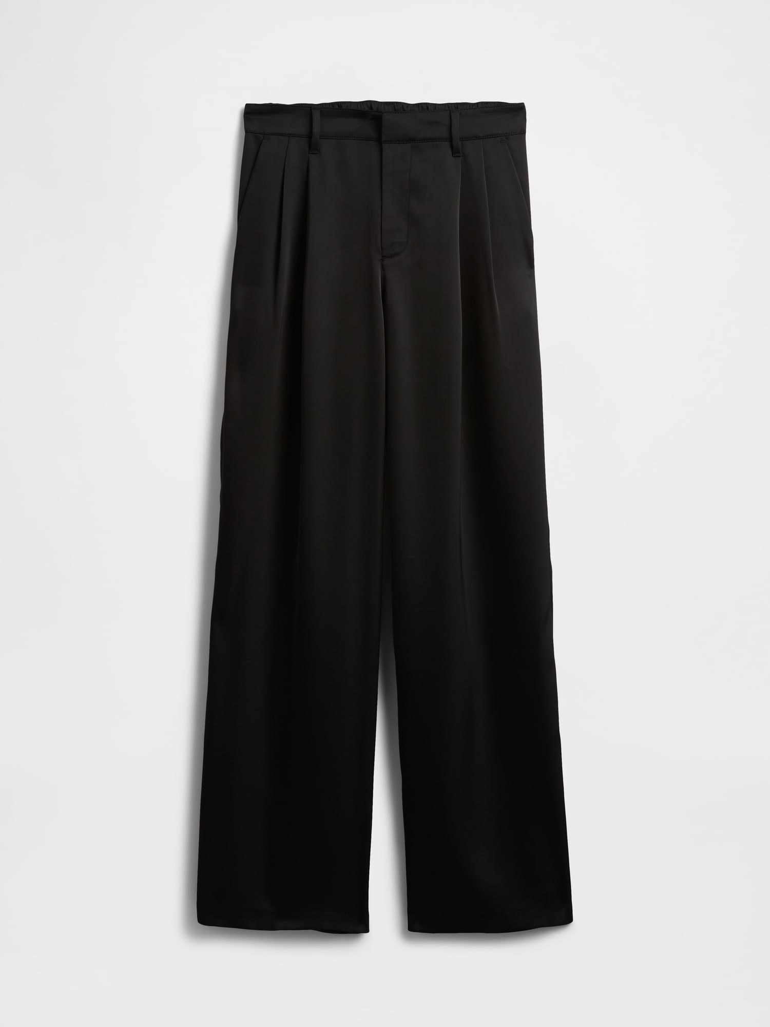 Gap Factory Easy Satin Trousers In Black