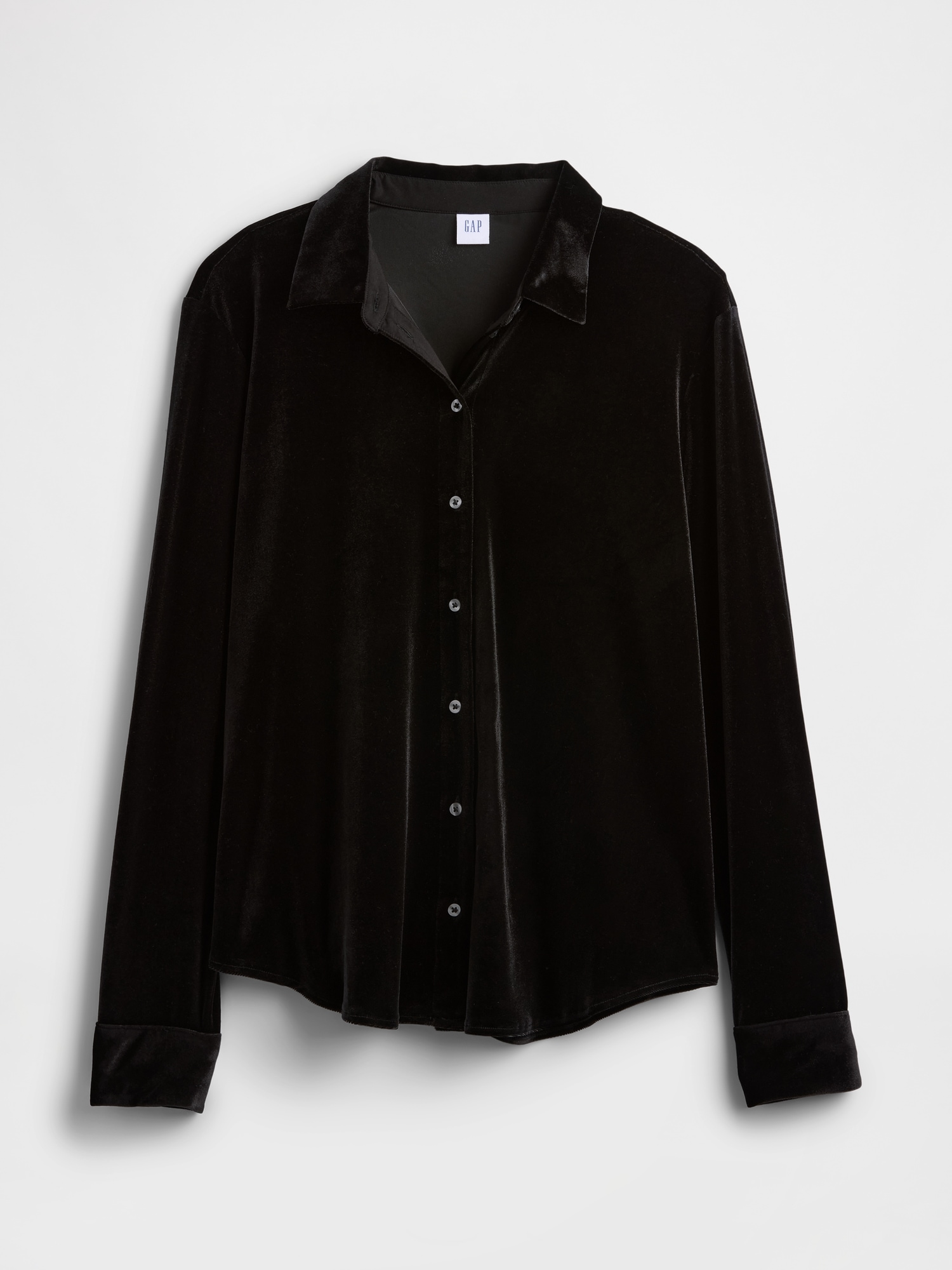Gap Factory Recycled Velour Easy Shirt In Black