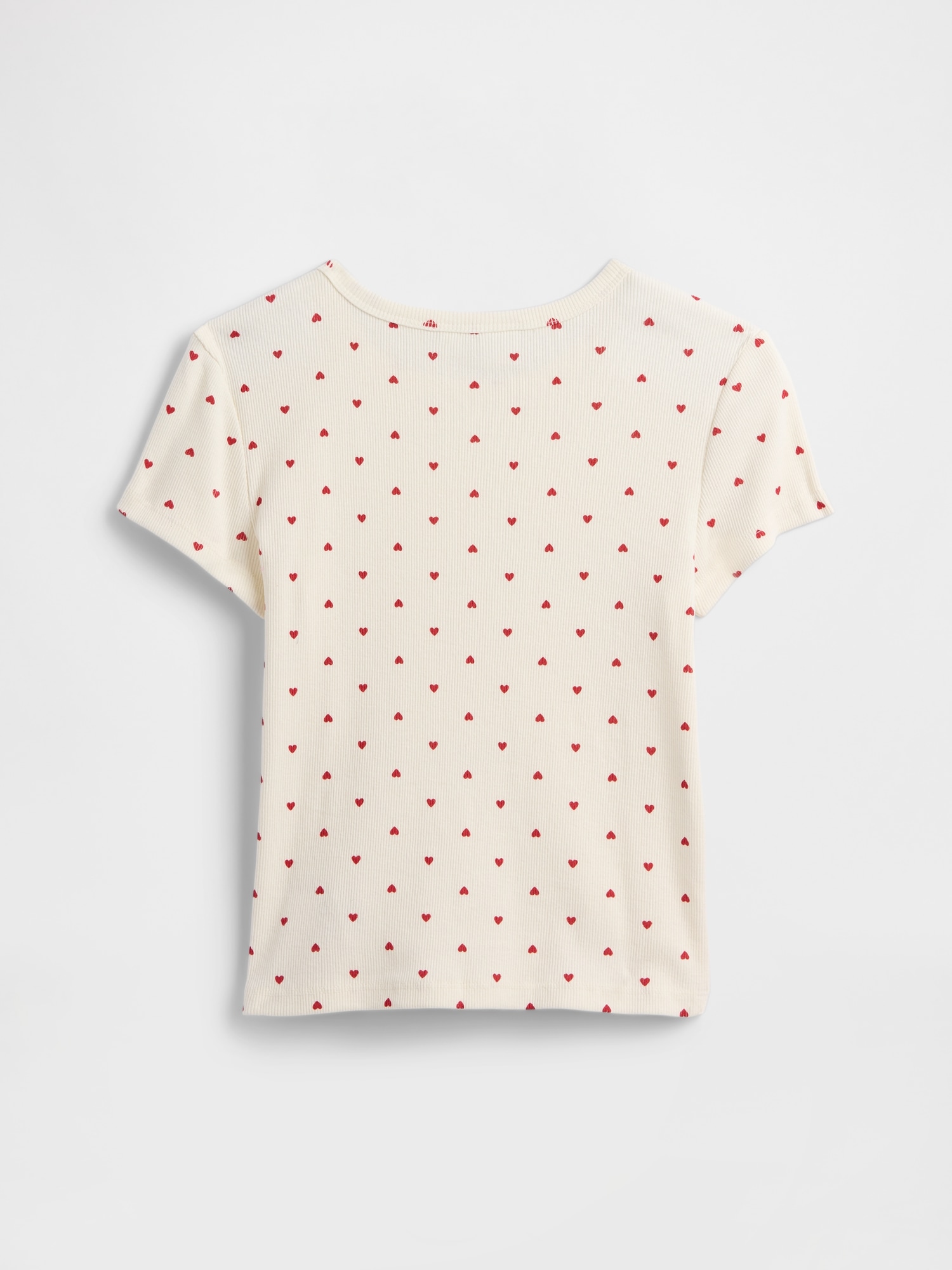 Gap Factory Kids Ribbed Pointelle T-shirt In Neutral
