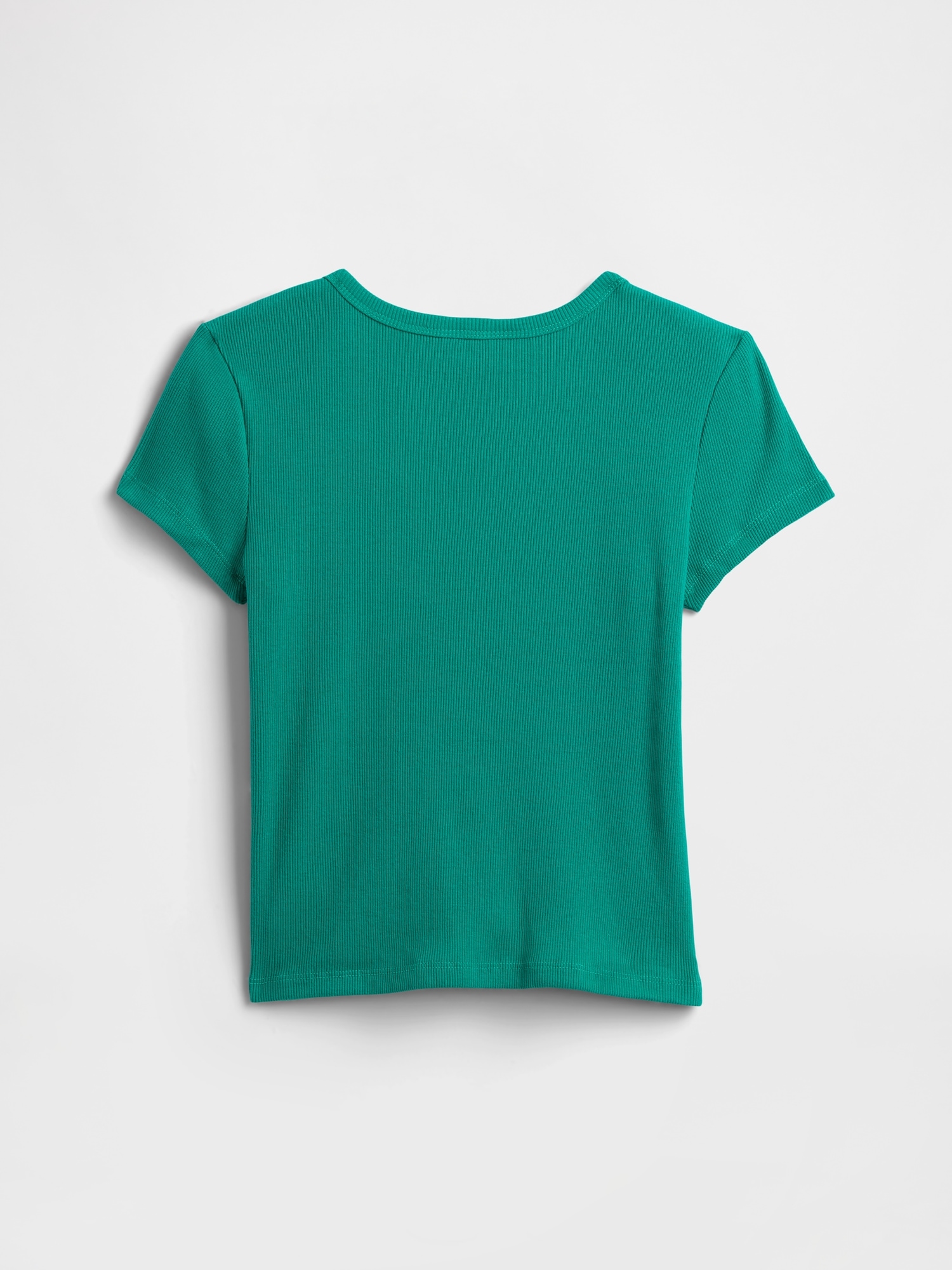 Gap Factory Kids Ribbed Pointelle T-shirt In Green