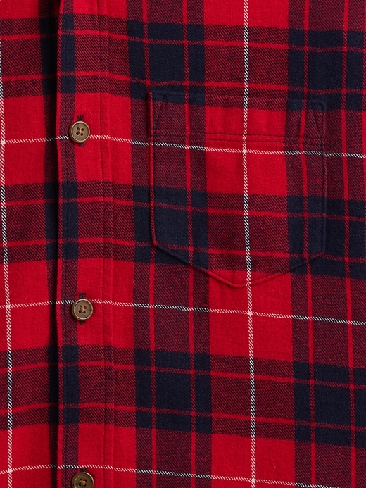 Image number 3 showing, Kids Relaxed Hooded Flannel Shirt
