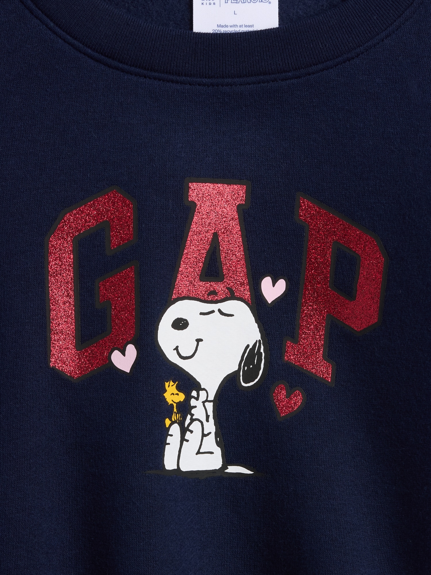 Gap Factory Gapkids |peanuts Oversized Wedge Logo Sweatshirt In Blue