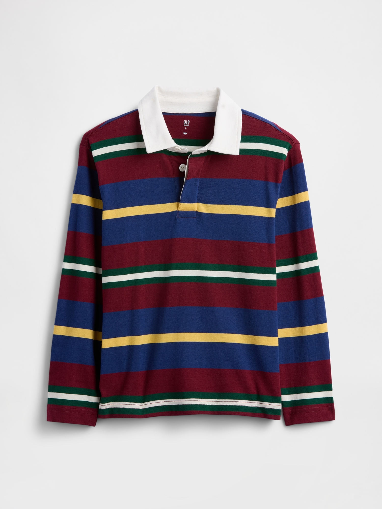 Kids Relaxed Stripe Rugby Polo Shirt - Multi Stripe