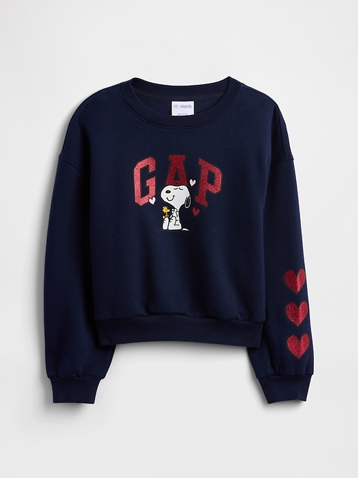 Image number 1 showing, GapKids &#124Peanuts Oversized Wedge Logo Sweatshirt