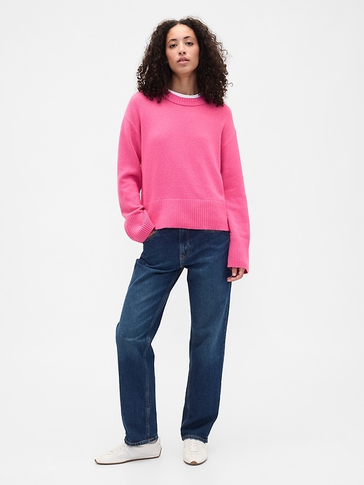 Image number 3 showing, CashSoft Relaxed Crewneck Sweater