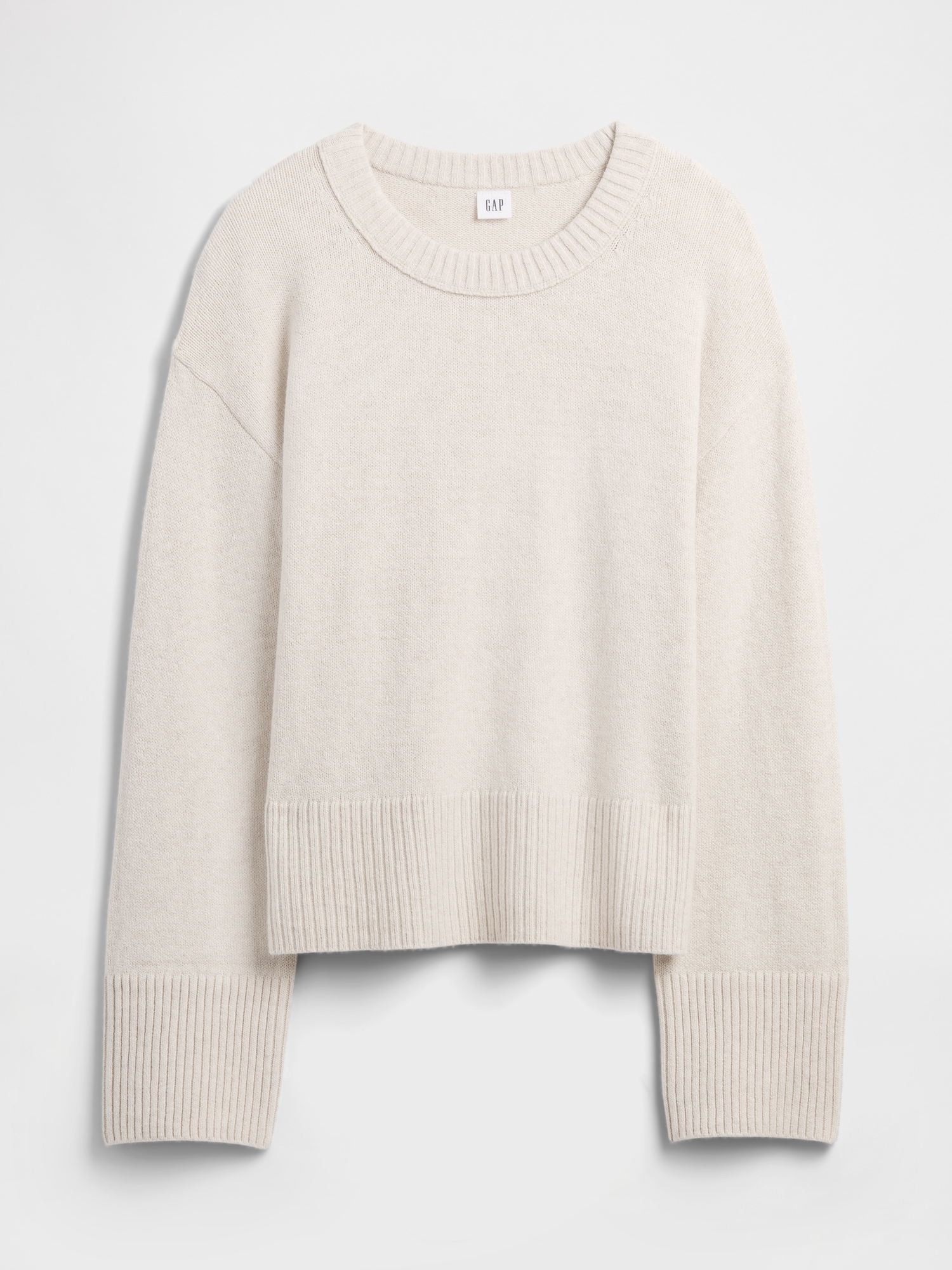 Gap Factory Cashsoft Relaxed Crewneck Sweater In Neutral