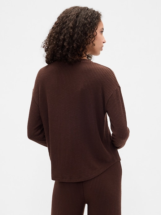 Image number 2 showing, Relaxed Ribbed PJ Top