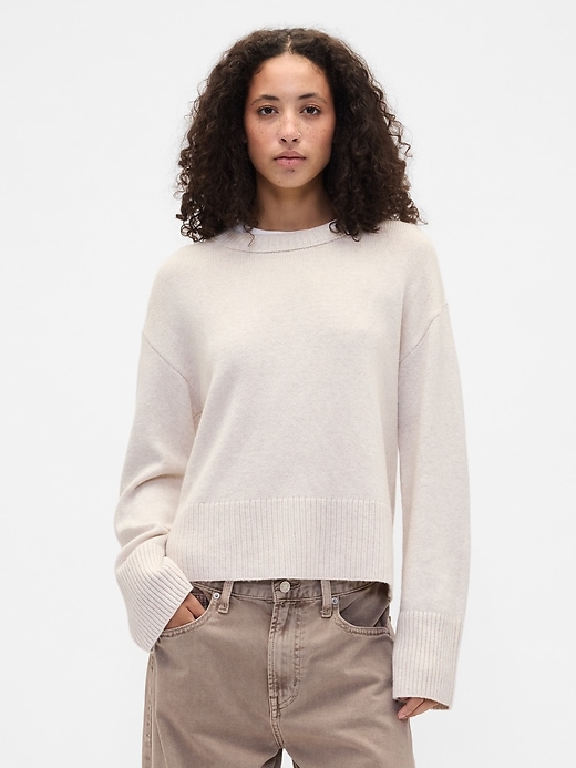 Image number 1 showing, CashSoft Relaxed Crewneck Sweater