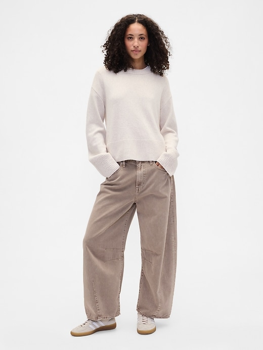 Image number 3 showing, CashSoft Relaxed Crewneck Sweater
