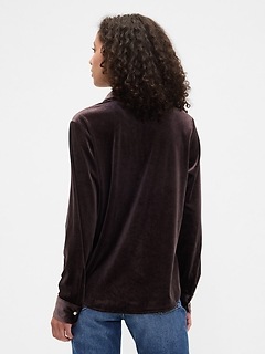 Recycled Velour Easy Shirt | Gap Factory
