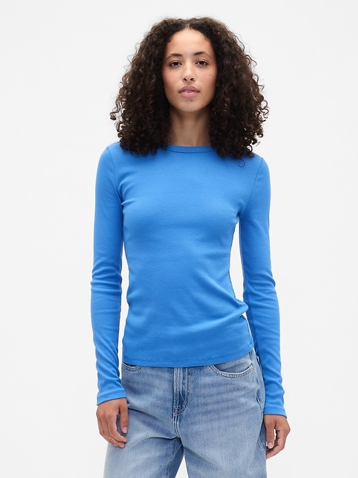 Image number 1 showing, Essential Ribbed Crewneck T-Shirt