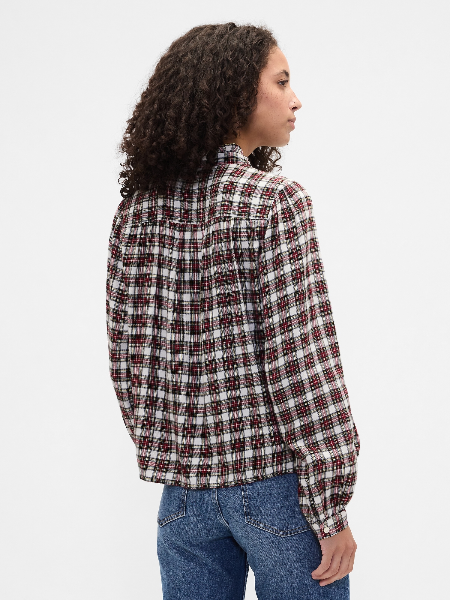 Gap Factory Oversized Ruffle Top In Brown