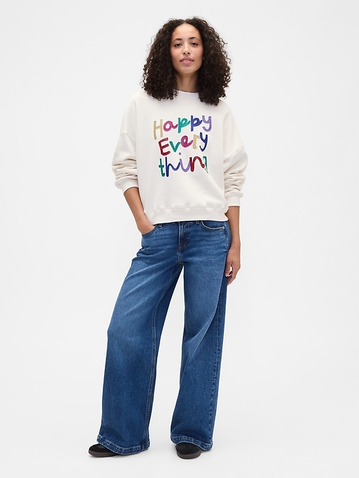 Image number 3 showing, Oversized Holiday Graphic Sweatshirt