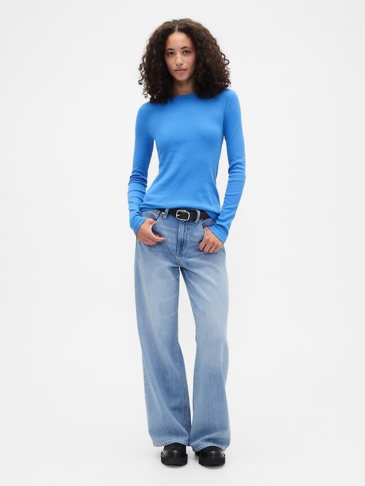 Image number 3 showing, Essential Ribbed Crewneck T-Shirt