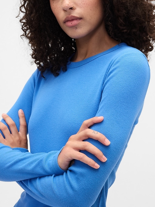 Image number 4 showing, Essential Ribbed Crewneck T-Shirt
