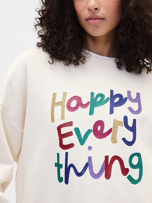 Image number 4 showing, Oversized Holiday Graphic Sweatshirt