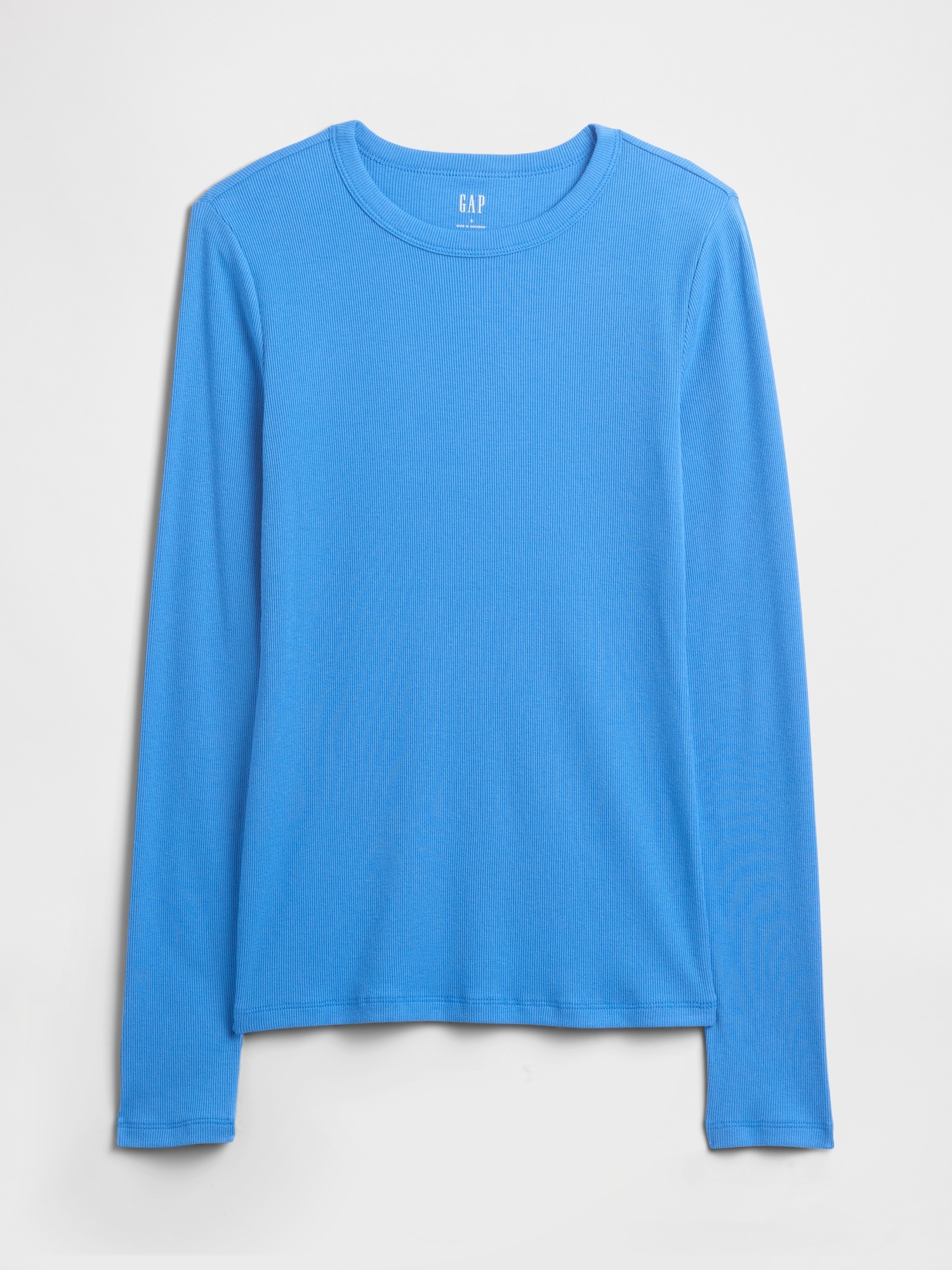 Gap Factory Essential Ribbed Crewneck T-shirt In Blue