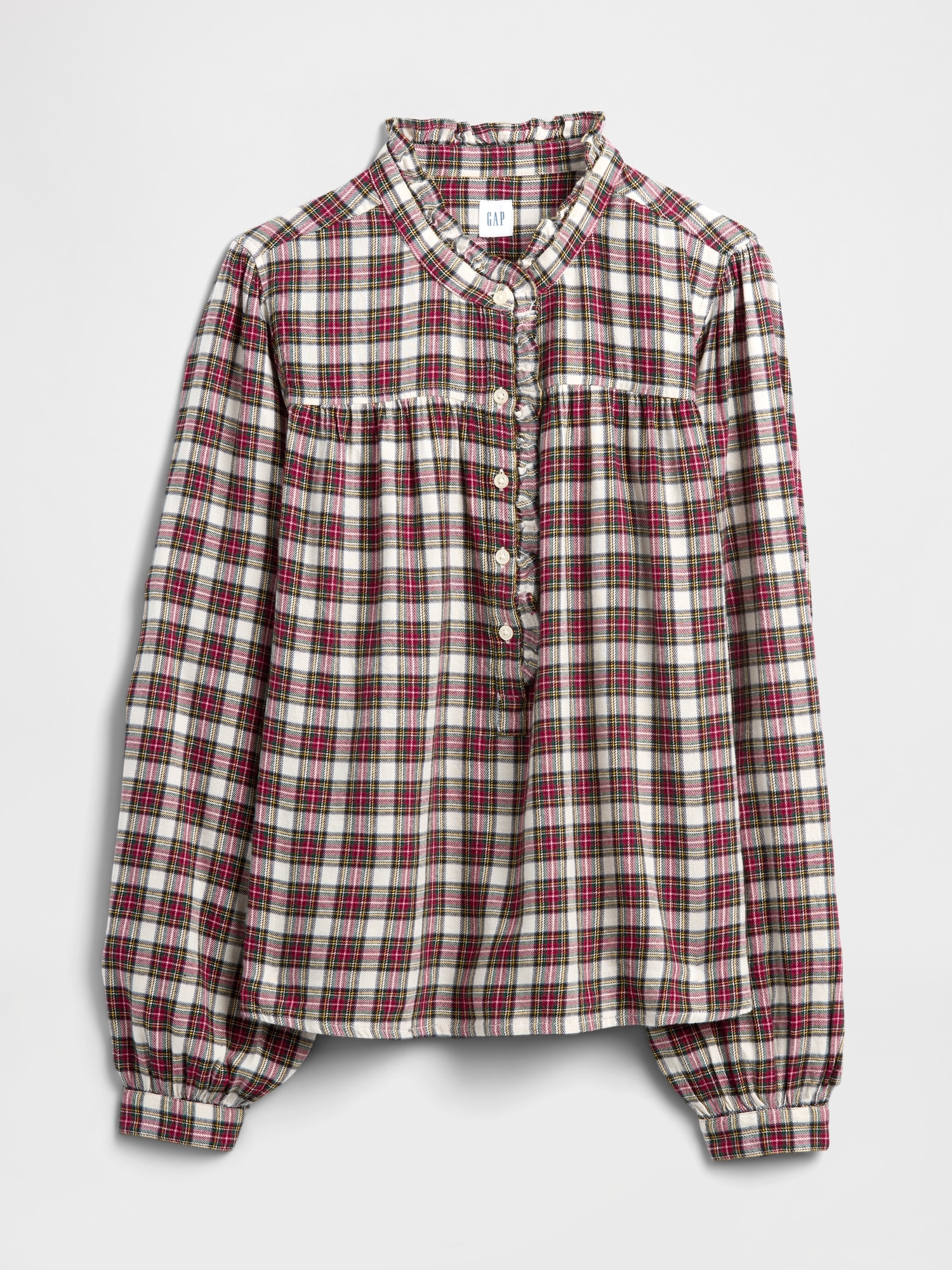 Gap Factory Oversized Ruffle Top In Brown