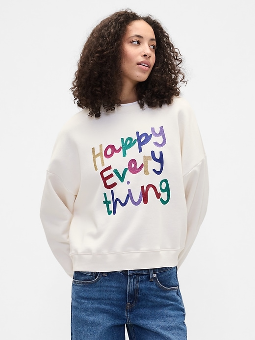 Image number 1 showing, Oversized Holiday Graphic Sweatshirt