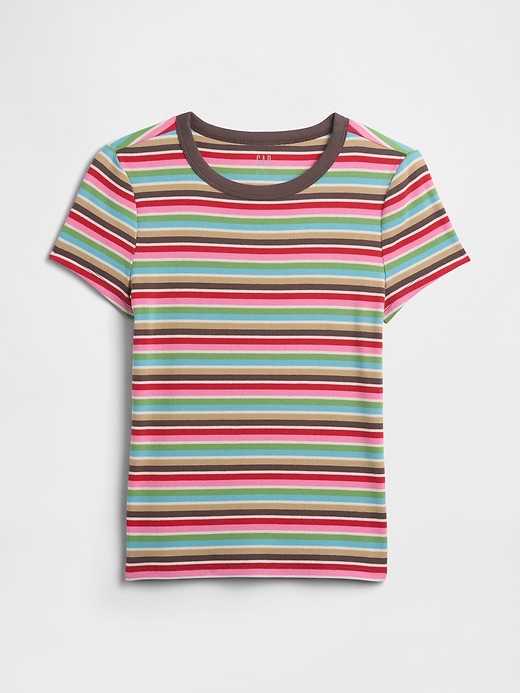 Image number 5 showing, Ribbed Stripe Crewneck T-Shirt
