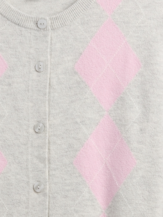 Image number 4 showing, CashSoft Argyle Crewneck Cardigan