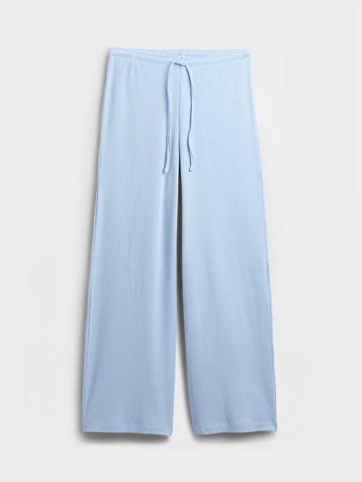 Image number 4 showing, Waffle-Knit Wide-Leg PJ Pants