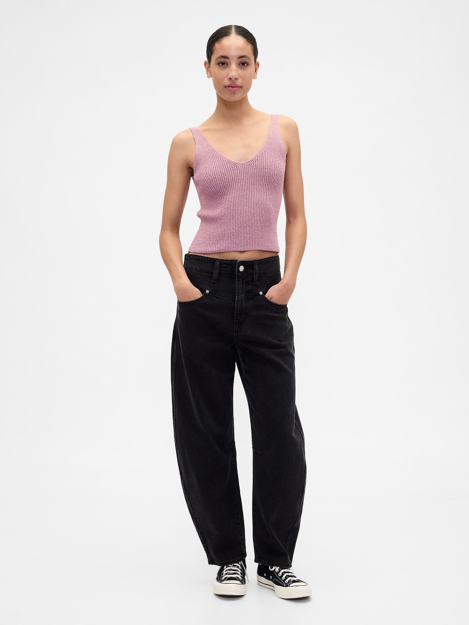 Ribbed Boucle Sweater Tank Top | Gap Factory