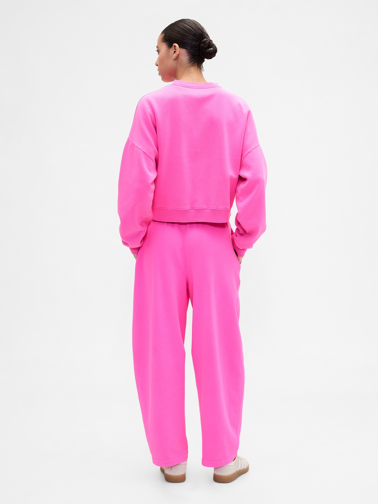 Gap Factory Pull-on Barrel Sweatpants In Pink