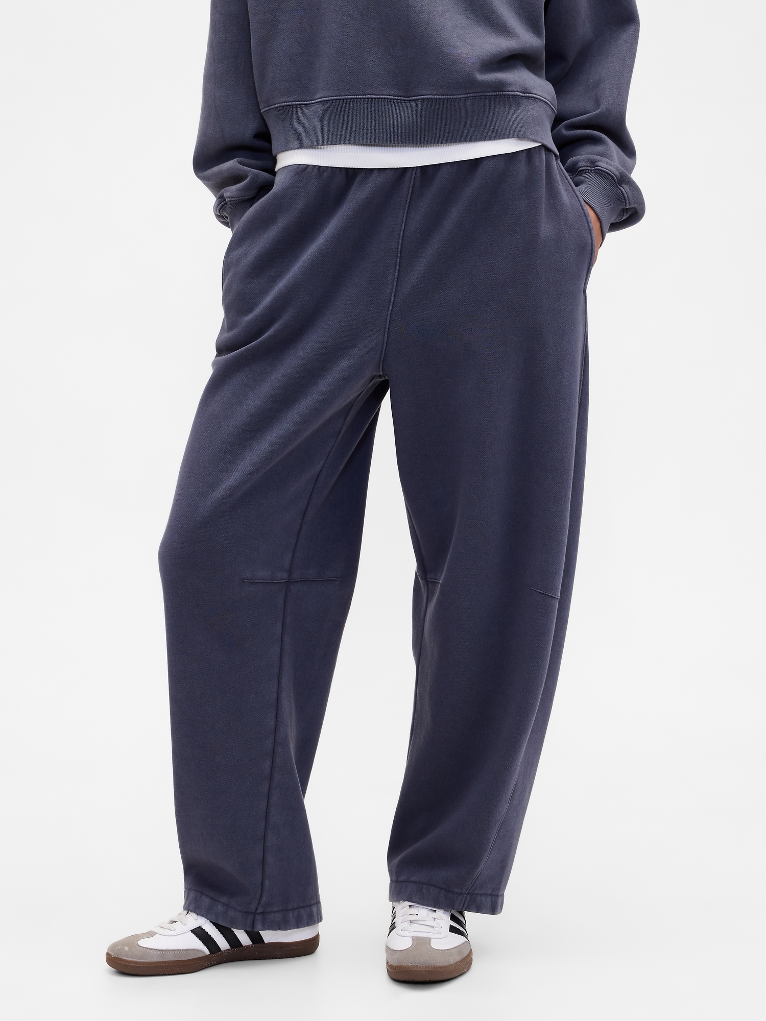 Gap Factory Pull-on Barrel Sweatpants In Blue