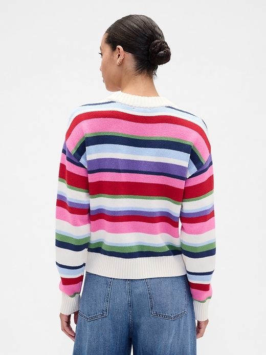 Image number 2 showing, Relaxed Stripe Cropped Sweater
