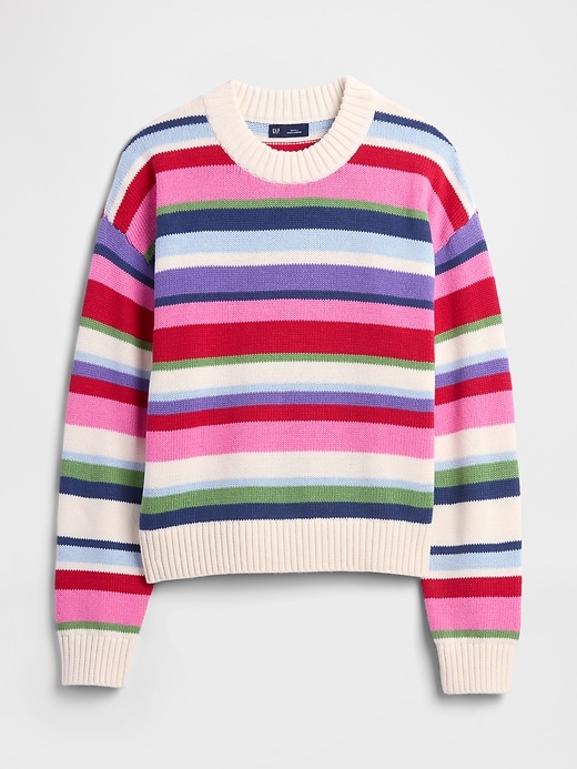 Image number 5 showing, Relaxed Stripe Cropped Sweater
