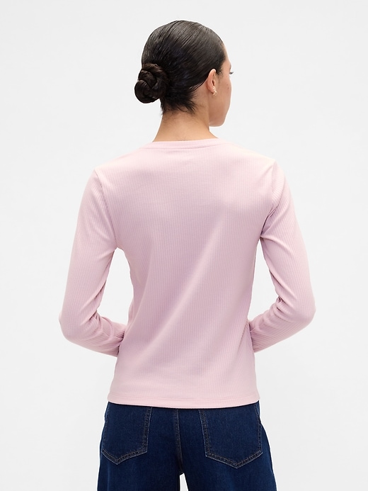 Image number 2 showing, Ribbed Button-Up Top