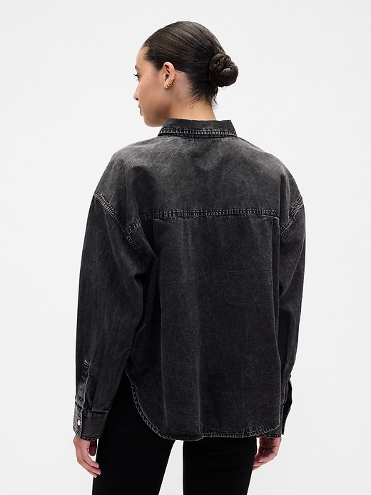 Image number 2 showing, Denim Big Shirt