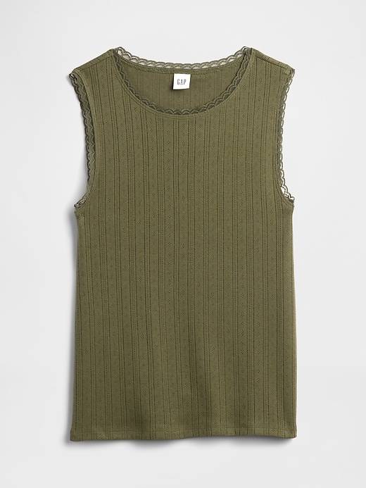 Image number 5 showing, Sleeveless Pointelle Top