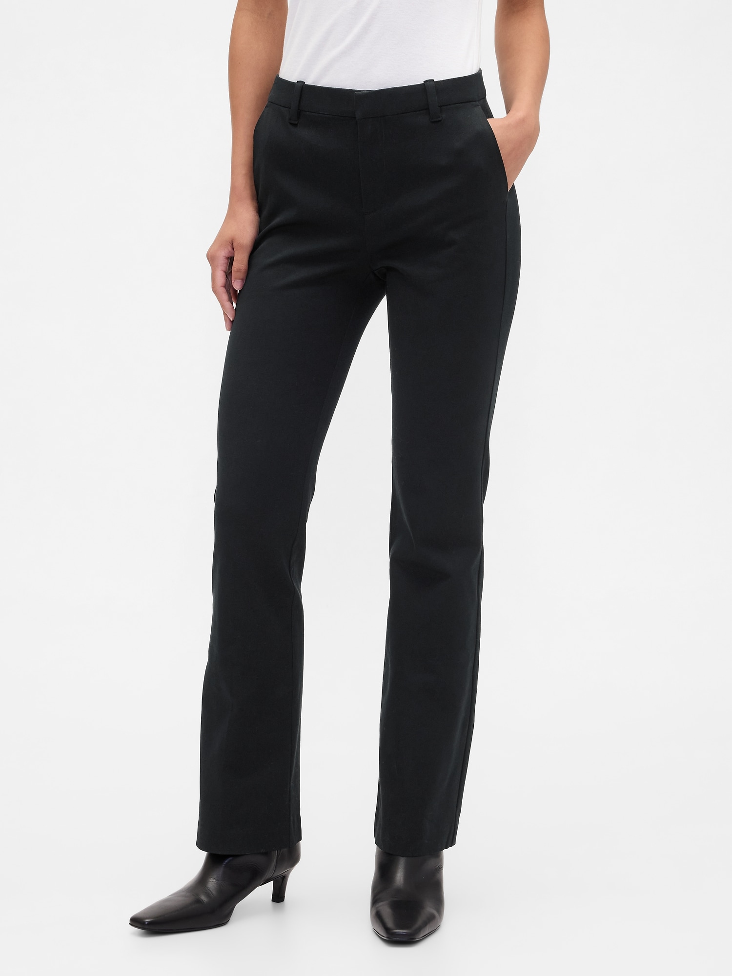 Gap Factory Baby Boot Pants In Bi-stretch In Black