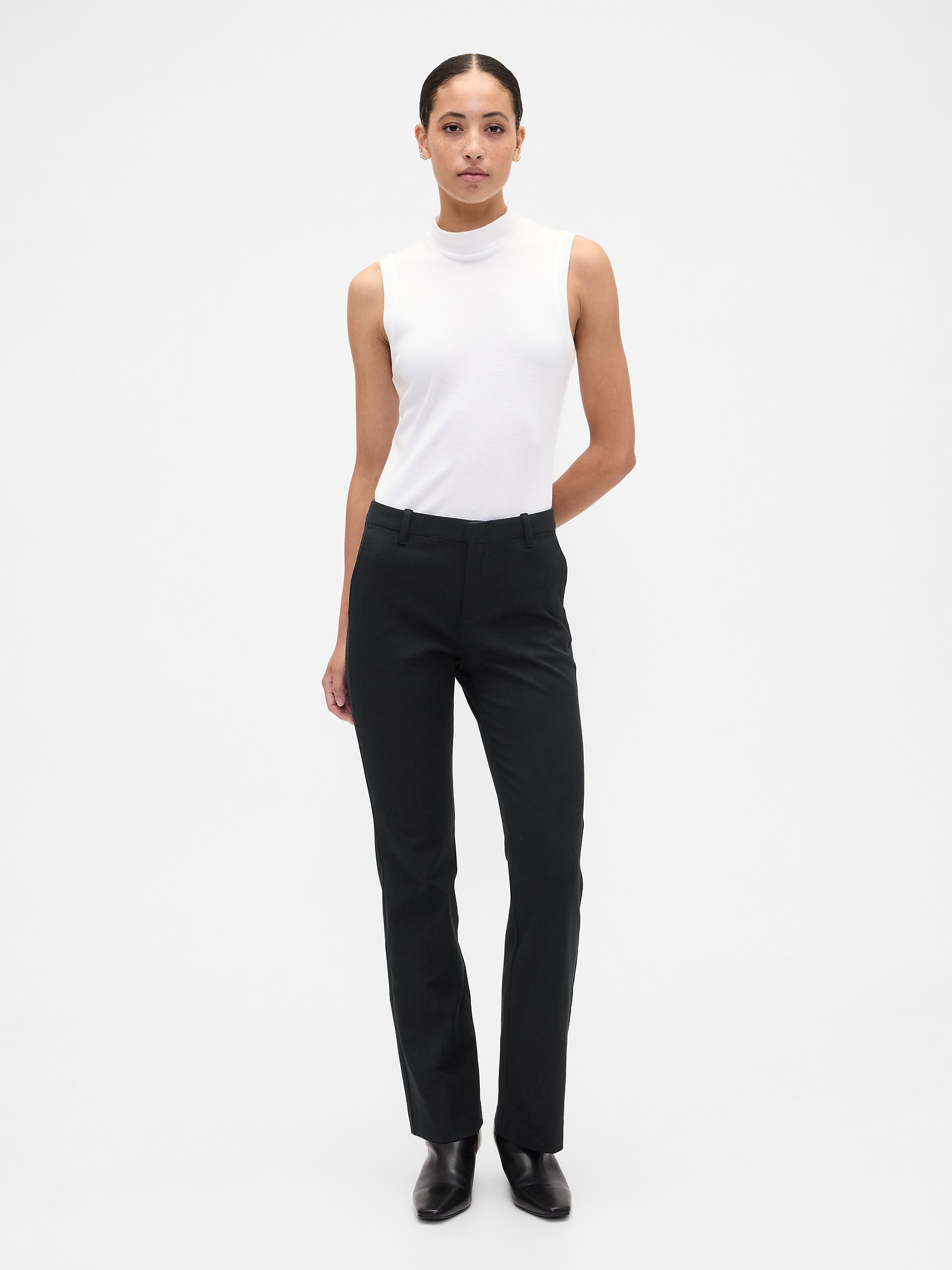Baby Boot Pants in Bi-Stretch - Black