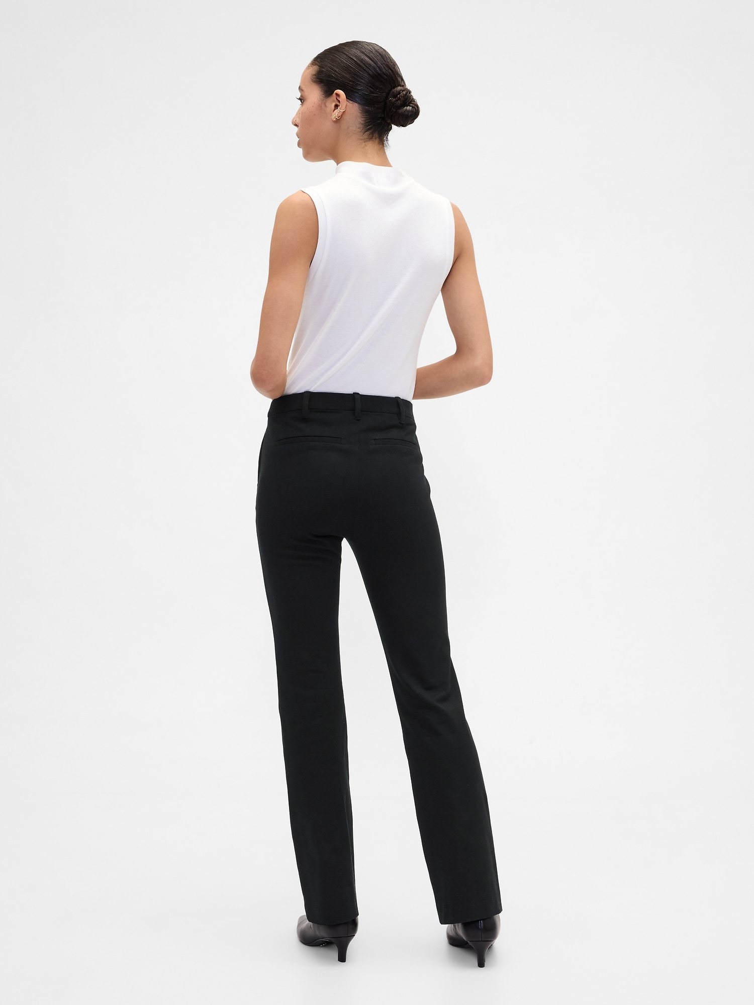 Gap Factory Baby Boot Pants In Bi-stretch In Black