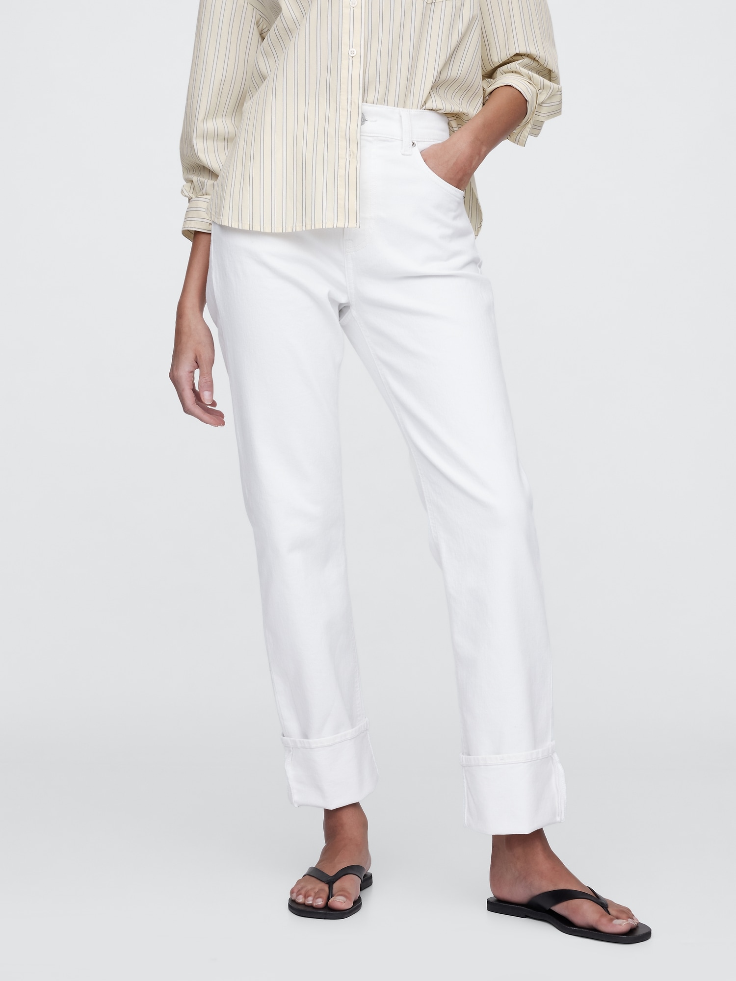 Gap Factory High Rise '90s Original Straight Jeans In White