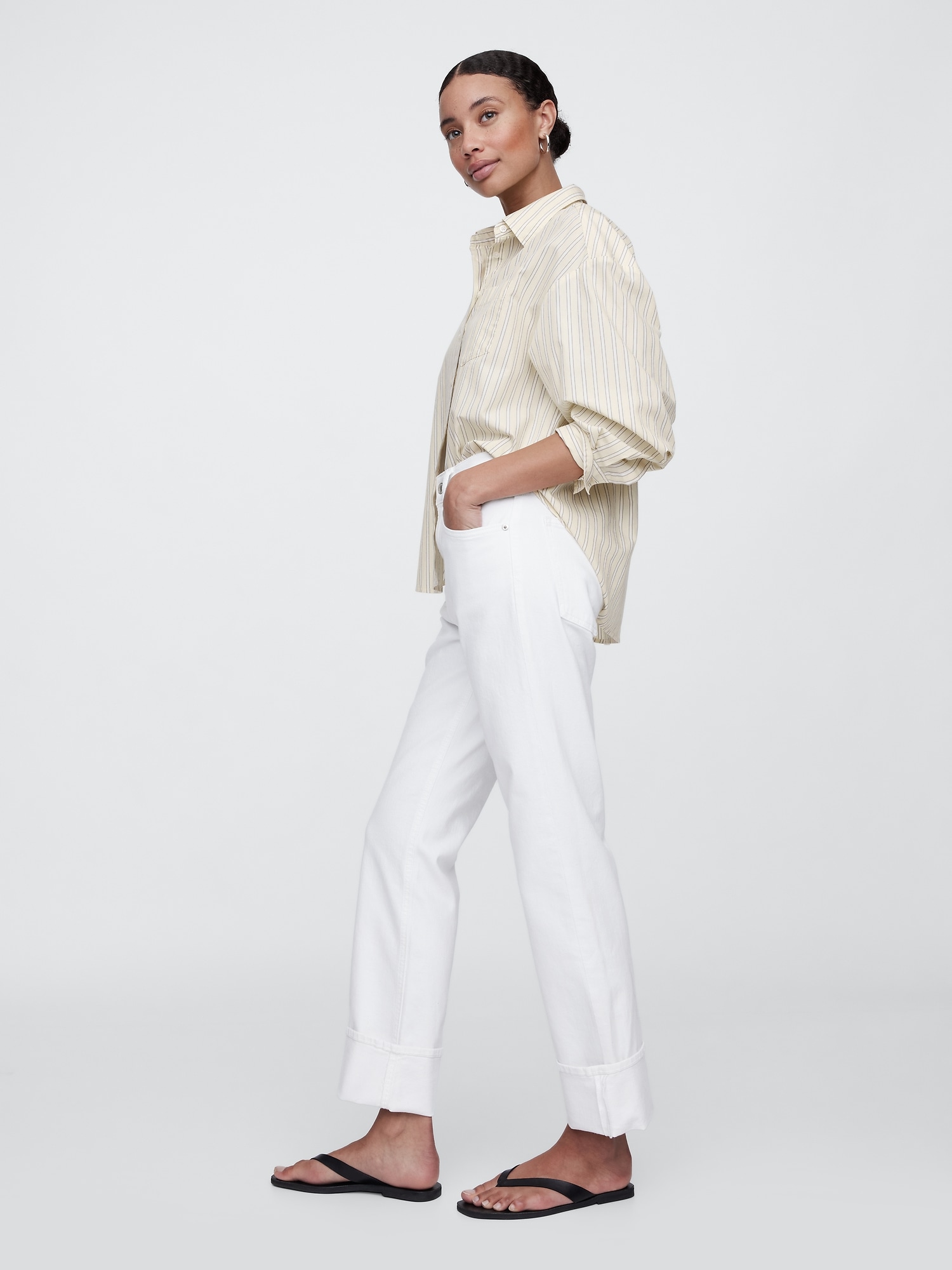 Gap Factory High Rise '90s Original Straight Jeans In White