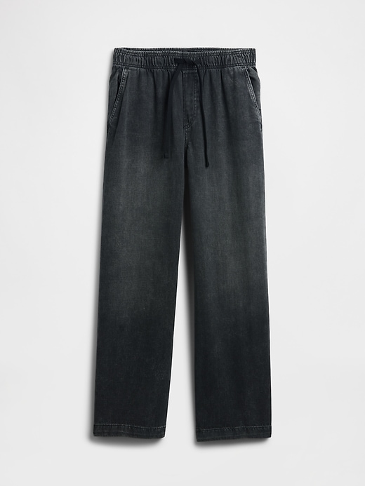 Image number 7 showing, High Rise Pull-On Wide-Leg Jeans