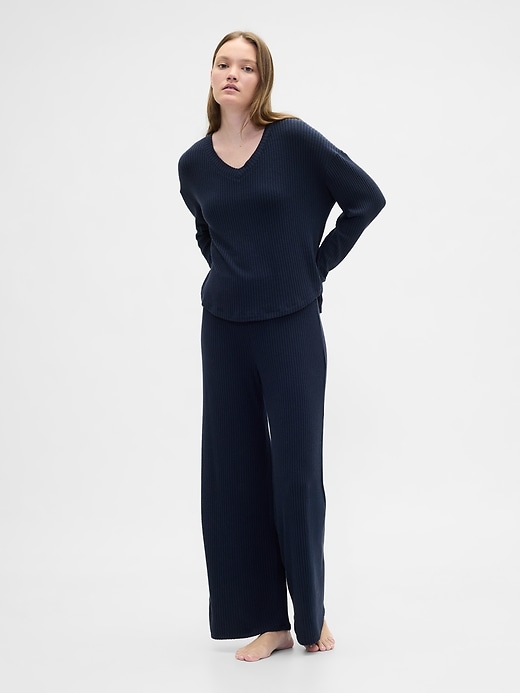 Image number 3 showing, Relaxed Ribbed PJ Top