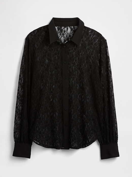 Image number 5 showing, Relaxed Sheer Lace Shirt